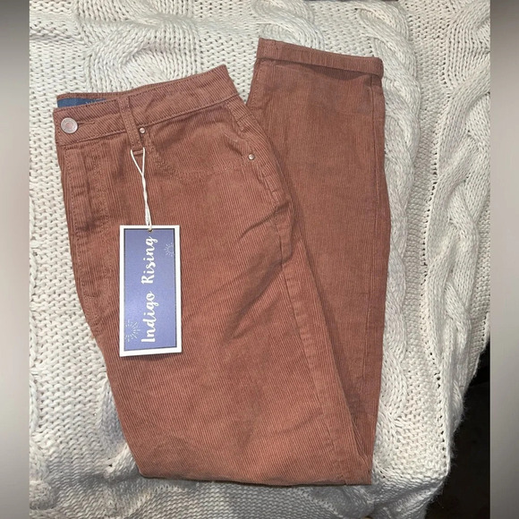 Indigo rising corduroy high rise fit pants - Picture 1 of 4